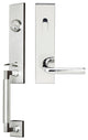 Cologne Lever, Tubular Entry Handleset, RHR, Polished Stainless Steel
