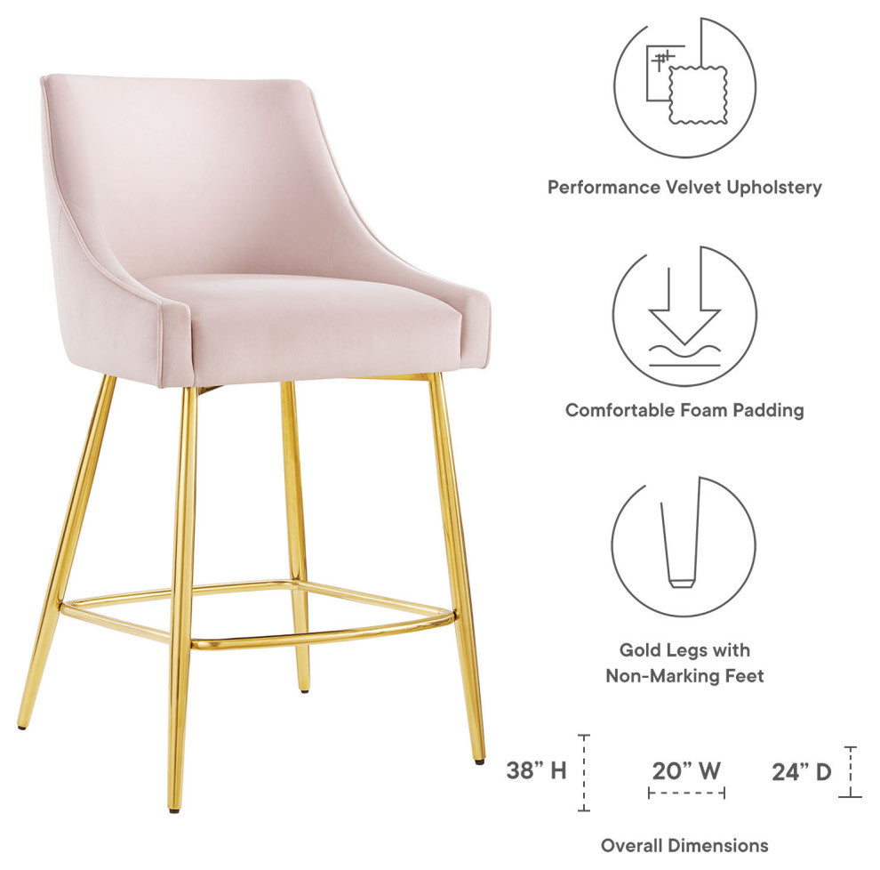 Discern Counter Stools, Set of 2, Pink