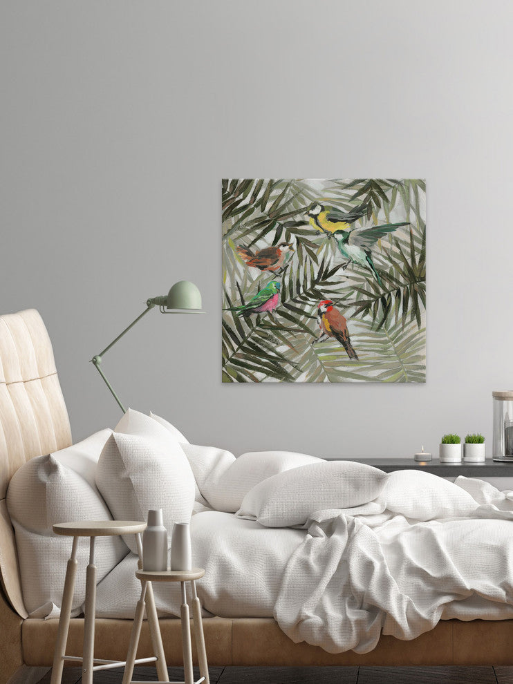 "The Joy in the Jungle II" Painting Print on Wrapped Canvas, 40"x40"