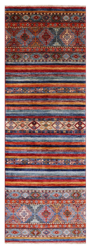 Runner Super Kazak Khorjin Handmade Rug 2' 8" X 8' 0" Q11011