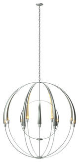 Double Cirque Large Scale Chandelier, Vintage Platinum Finish