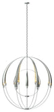 Double Cirque Large Scale Chandelier, Vintage Platinum Finish