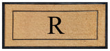 Natural Coir & Rubber Large Monogrammed Door Mat 30x60, R