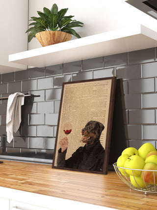 "Wine Connoisseur" Framed Painting Print, 20"x30"