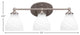 Capri 3-Light Bath Bar, Brushed Nickel/White Marble