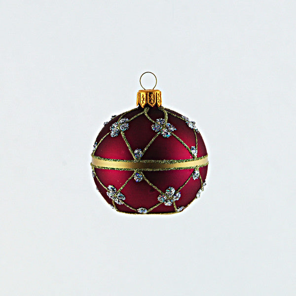 Purple Adorned Cardholder Ornament, Small