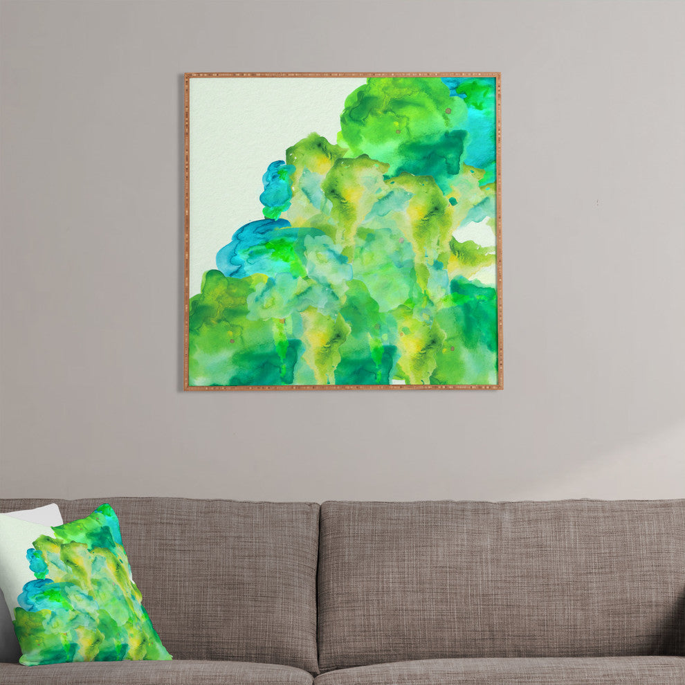 Deny Designs Viviana Gonzalez Watercolor love 3 Framed Wall Art
