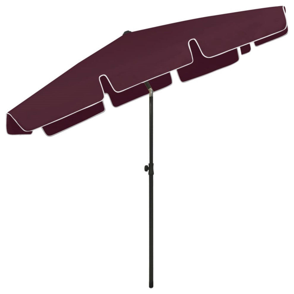 Vidaxl Beach Umbrella Bordeaux Red 78.7"x49.2"