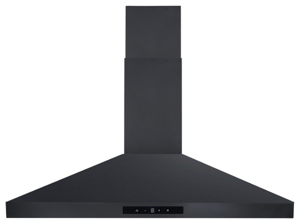 CAVALIERE 30" Wall Mounted Range Hood 400 CFM Black Finish LED