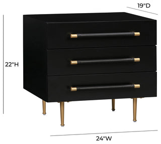 Trident Nightstand, Black