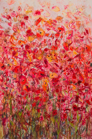 "Flower Explosion" Painting Print on Wrapped Canvas, 12x18