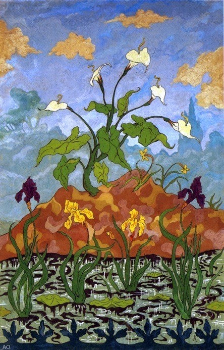 Paul Ranson Four Decorative Panels Wrapped Canvas, 18"x27"