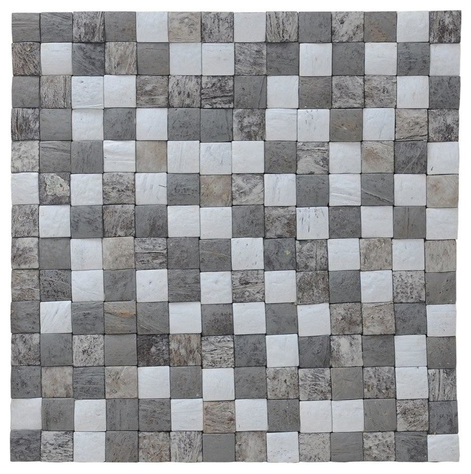 East at Main Tumbled Medley Coconut Shell Wall Tile