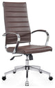 LUXMOD High Back Adjustable Swivel Computer Chair, Brown