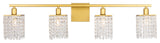 Elegant Lighting LD7012 Phineas 4 Light 36"W Bathroom Vanity - Brass