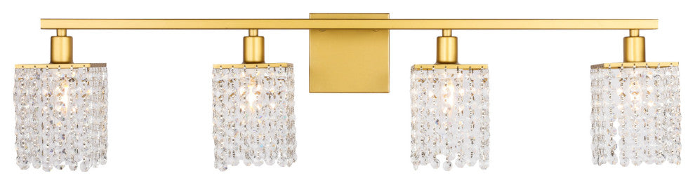 Elegant Lighting LD7012 Phineas 4 Light 36"W Bathroom Vanity - Brass