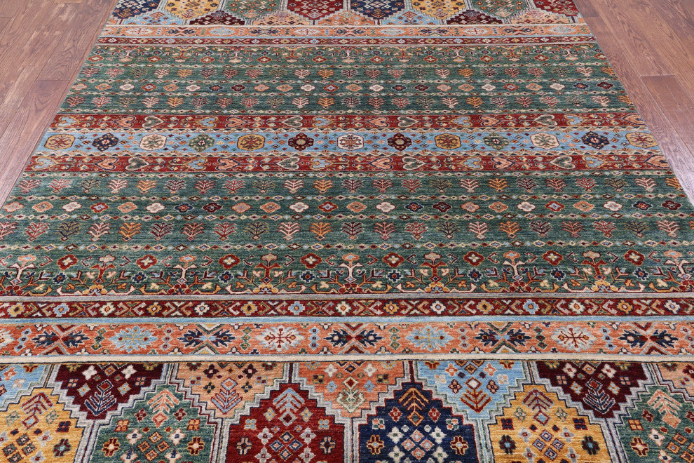 Tribal Khorjin Hand Knotted Rug 6' 10" X 9' 8" Q7765