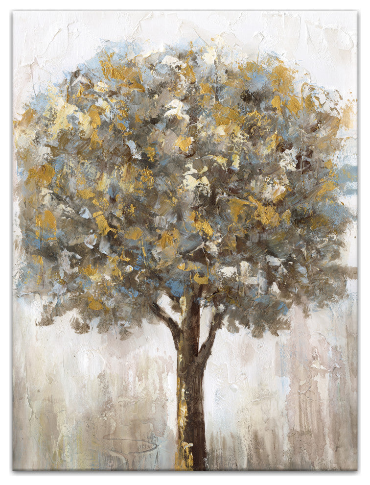Neutral Painted Tree 30x40 Canvas Wall Art