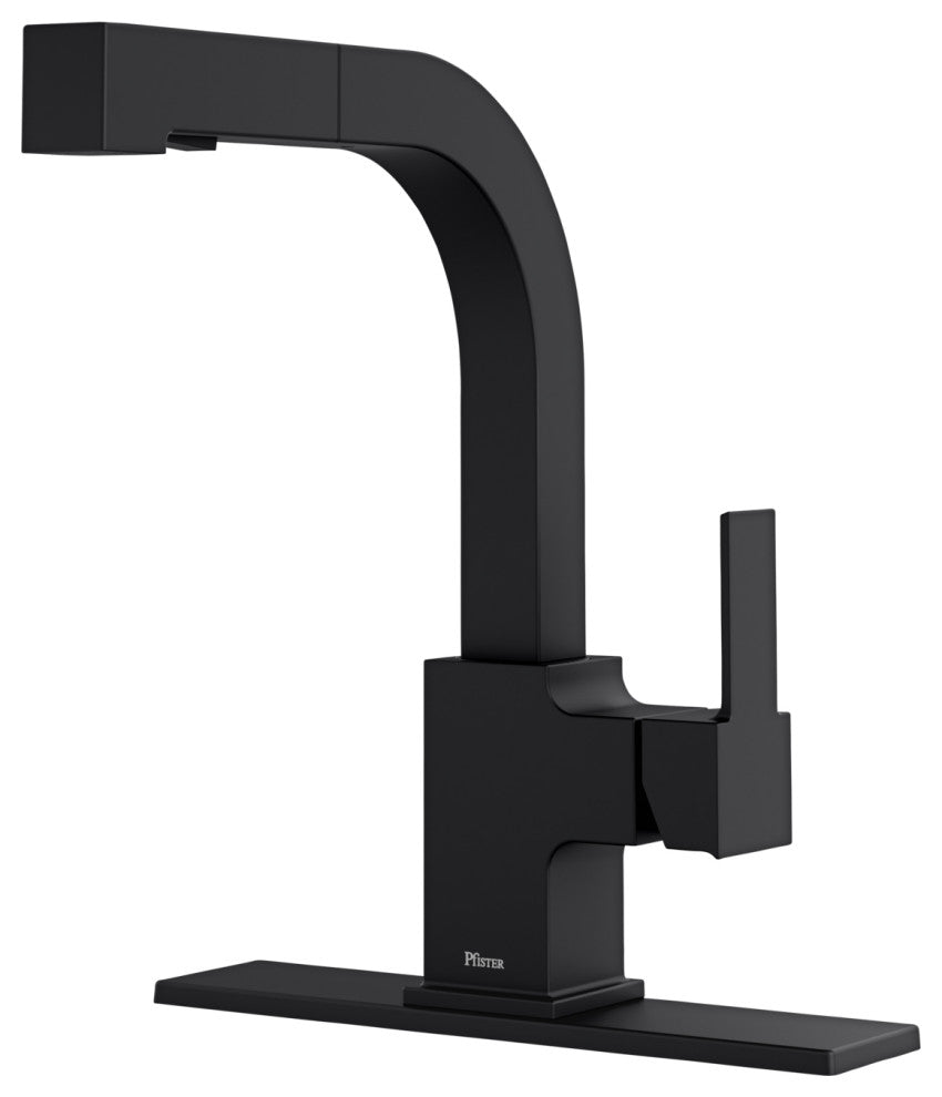 Arkitek 1-Handle Pull-Out Kitchen Faucet, Matte Black