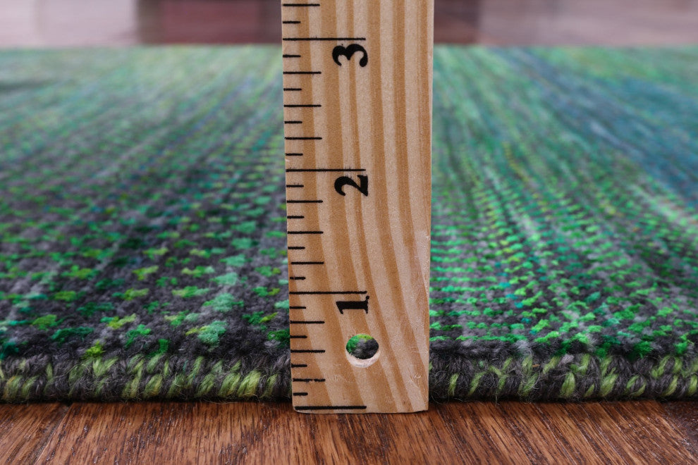 Runner Wool and Silk Super Savannah Gabbeh Hand-Knotted Rug 2' 5" X 27' 8" Q8992