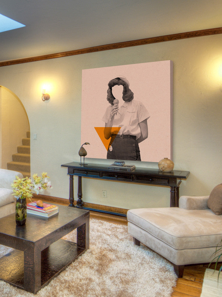 Marmont Hill, "No Face Rosa II" by Bengoa Vazquez Print on Wrapped Canvas, 18x18