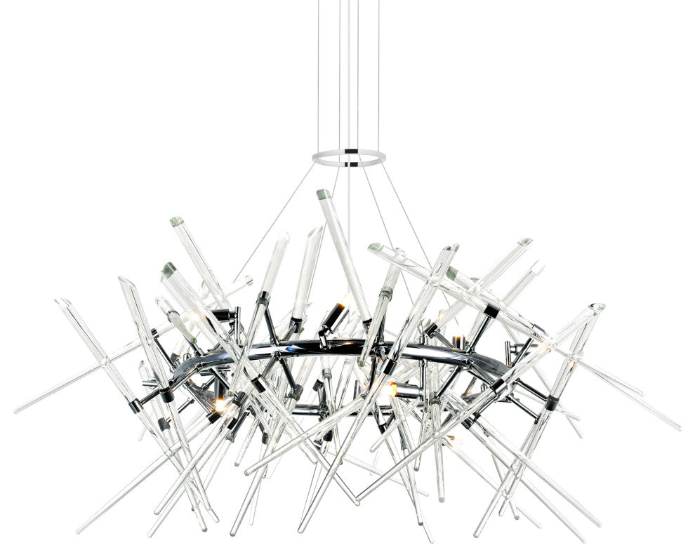 Icicle 12 Light Chandelier With Chrome Finish