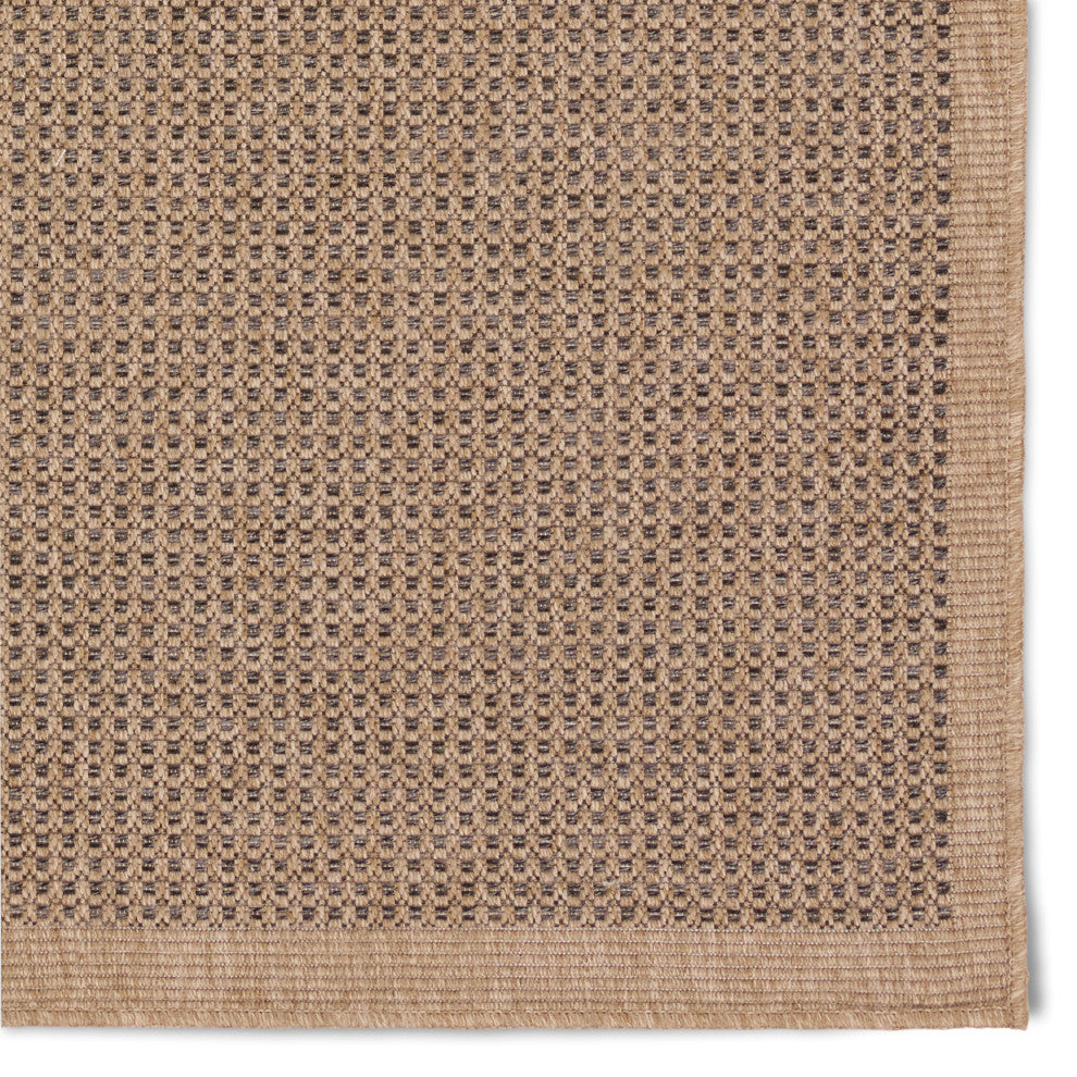 Vibe Kidal Indoor/Outdoor Solid Brown/Black Area Rug 4'X6'