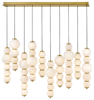 Hinkley Trigo Large Multi Light Linear, Lacquered Brass