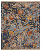 Pierson Transitional Floral & Botanical, Blue/Orange/Red, 2'6"x8' Runner