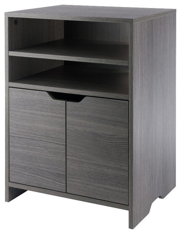 Nova Open Shelf Storage Cabinet, Charcoal