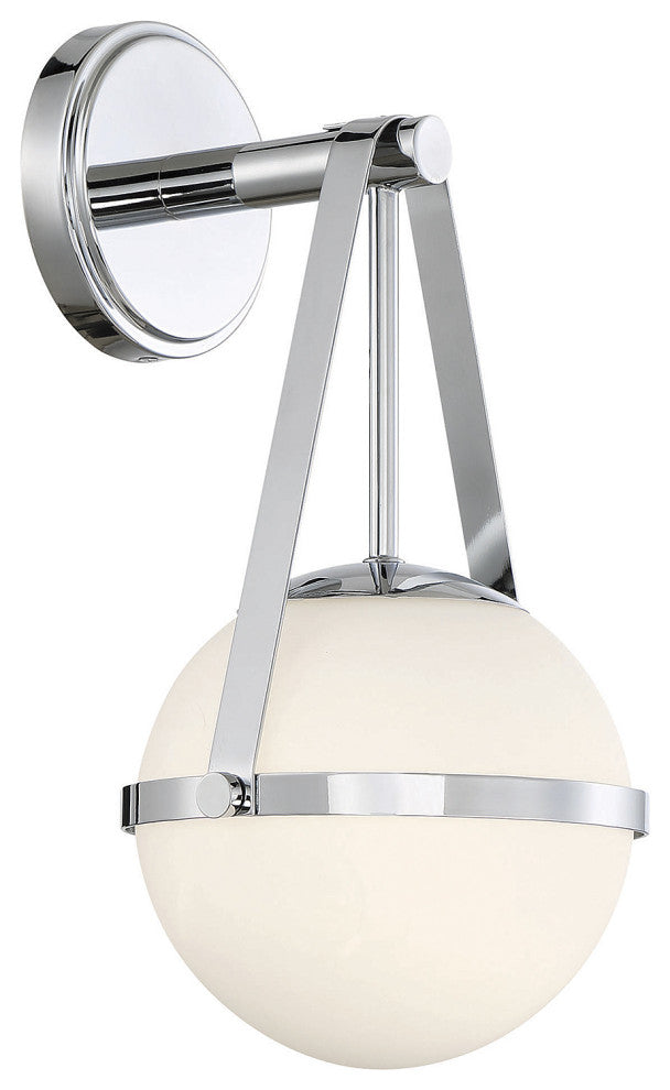 Polson 1-Light Wall Sconce, Polished Chrome
