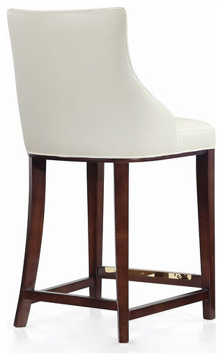 Manhattan Comfort Shubert Counter Stool, Ivory, Single