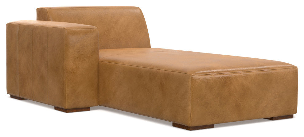 Rex Left Chaise Sofa Module in Genuine Leather