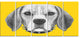 Funny Beagle Dog with Collar, Animal Canvas Art Print, 60"x28", 5 Panels