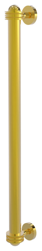 18" Refrigerator Pull With Dotted Accents, Polished Brass
