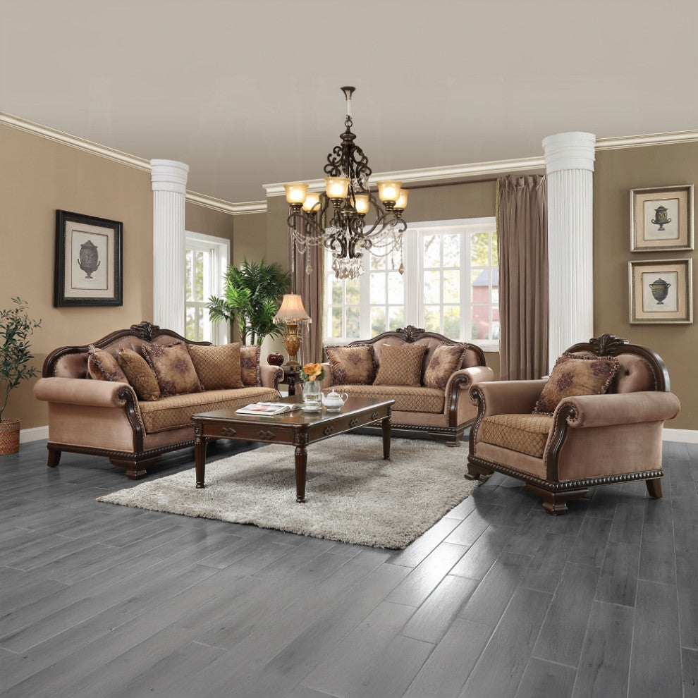 Chateau De Ville End Table, Espresso Finish