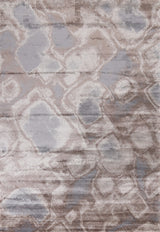 Turkish Abstract Brown Transitional Oriental Rug Contemporary Carpet 7x10