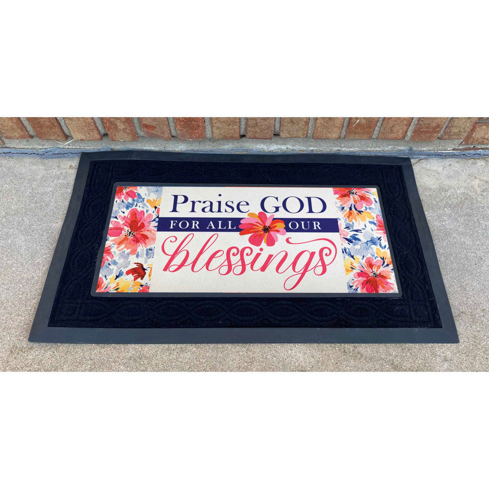 Doormat Insert, Praise God For Blessings