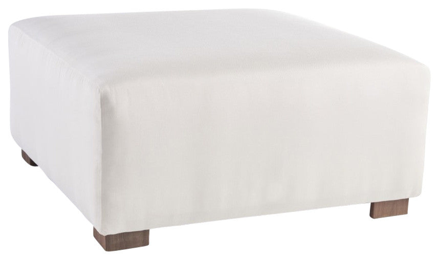 Large Square Cocktail Ottoman, Canvas
