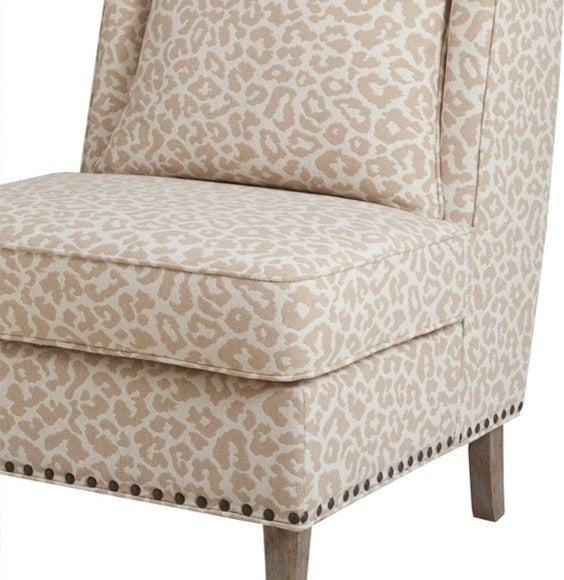 Madison Park Dexter Armless Accent Chair, Leopard Print