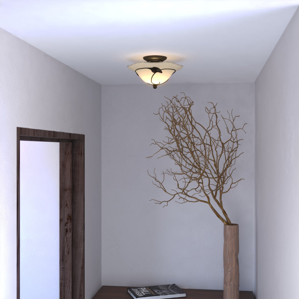 Vaxcel Lighting LK38812 Vine 2 Light Semi-Flush Indoor Ceiling - Oil Shale