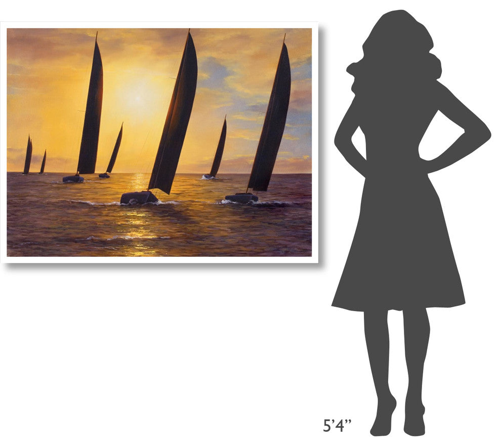 "Into the Sunset" Digital Paper Print by Diane Romanello, 50"x38"