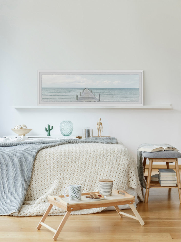 "Endless Ocean" Framed Painting Print, 45x15