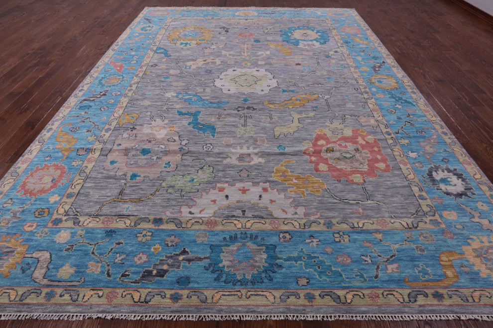 10' 5" X 13' 10" Turkish Oushak Handmade Wool Rug - Q14935