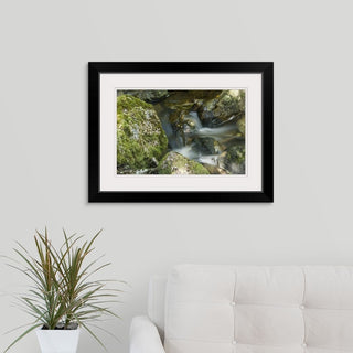 "Cradle Mountain Stream" Black Framed Art Print, 26"x20"x1"