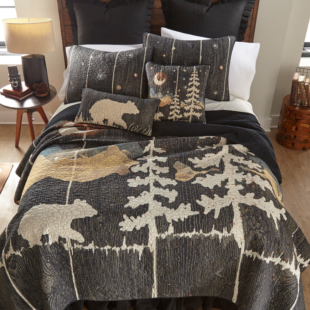Moonlit Bear Decorative Pillow
