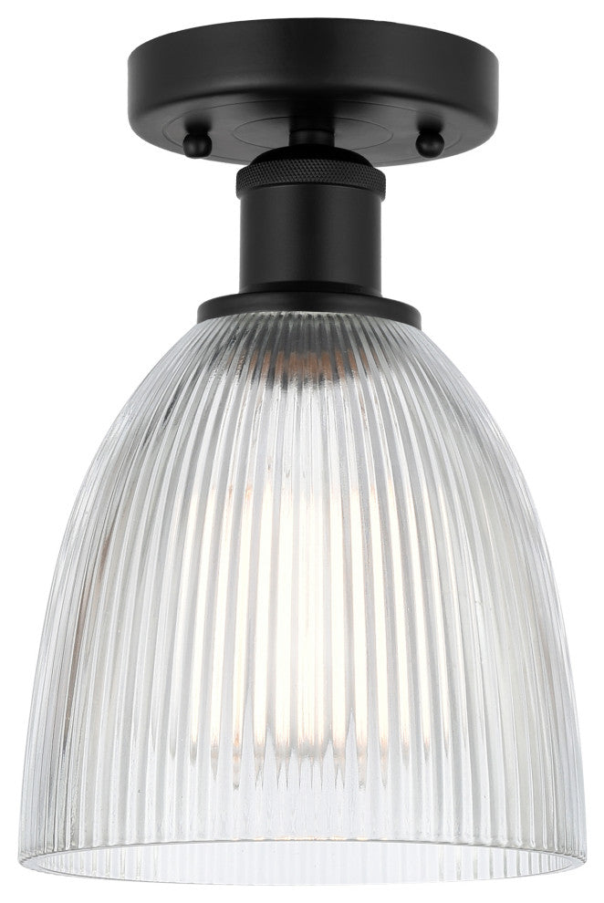 Innovations 616-1F-BK-G382 Castile 1 Light 6" Semi-Flush Mount, Matte Black