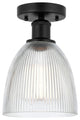 Innovations 616-1F-BK-G382 Castile 1 Light 6" Semi-Flush Mount, Matte Black