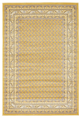 Unique Loom Yellow Allover Williamsburg 4'x6' Area Rug