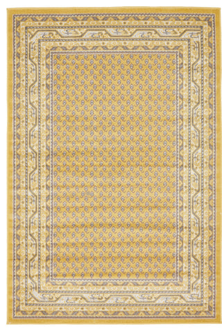 Unique Loom Yellow Allover Williamsburg 4'x6' Area Rug